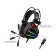 Headset Gamer K-mex Ar70 7.1 Virtual Surround Usb Preto/RGB