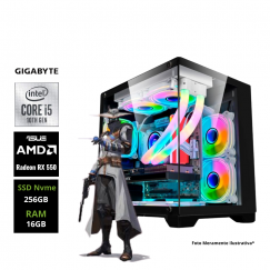 Pc Gamer Intel i5-10th, Placa de Vídeo RX550, 16Gb DDR4, PL GigaByte SSD 256Gb